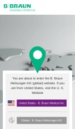 How bbraun.net looks like on a mobile device such as an iPhone.