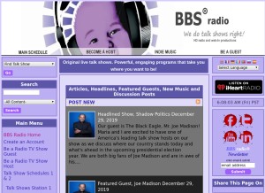 How bbsradio.com looks like on a tablet such as an iPad.