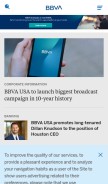 How bbva.com looks like on a mobile device such as an iPhone.
