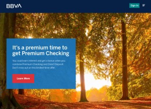 How bbvacompass.com looks like on a tablet such as an iPad.