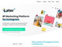 Desktop screenshot for later.com