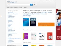 Desktop screenshot for springerlink.com
