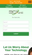 How bcainc.com looks like on a mobile device such as an iPhone.