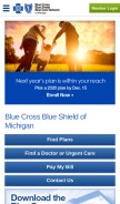 How bcbsm.com looks like on a mobile device such as an iPhone.