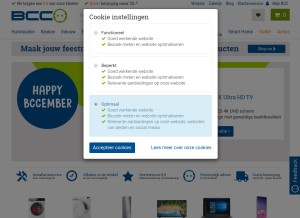 How bcc.nl looks like on a tablet such as an iPad.