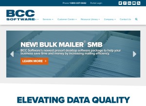 How bccsoftware.com looks like on a tablet such as an iPad.