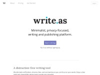 Desktop screenshot for write.as