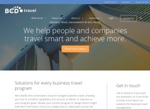 How bcdtravel.com looks like on a tablet such as an iPad.