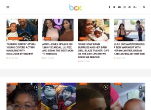How bckonline.com looks like on a tablet such as an iPad.