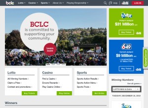 How bclc.com looks like on a tablet such as an iPad.