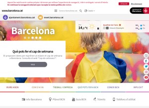 How bcn.cat looks like on a tablet such as an iPad.