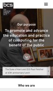 How bcs.org looks like on a mobile device such as an iPhone.