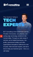 How bctconsulting.com looks like on a mobile device such as an iPhone.