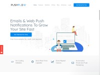 Desktop screenshot for pushflew.com
