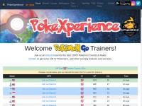Desktop screenshot for pokexperience.com