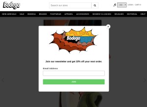 How bdgastore.com looks like on a tablet such as an iPad.