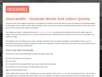 Desktop screenshot for unscrambles.net