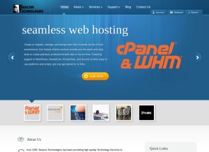 How beaconnet.com looks like on a tablet such as an iPad.