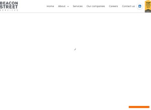 How beaconstreetservices.com looks like on a tablet such as an iPad.