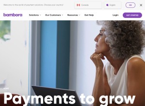 How beanstream.com looks like on a tablet such as an iPad.