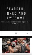 How beardedinkedandawesome.pl looks like on a mobile device such as an iPhone.