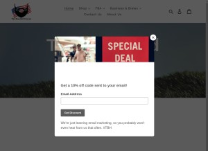 How beardedveteran.com looks like on a tablet such as an iPad.