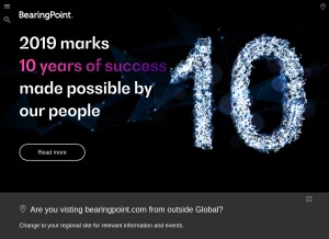 How bearingpoint.com looks like on a tablet such as an iPad.