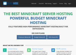 How beastnode.com looks like on a tablet such as an iPad.
