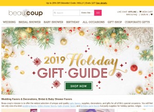 How beau-coup.com looks like on a tablet such as an iPad.