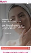 How beautybulksource.com looks like on a mobile device such as an iPhone.