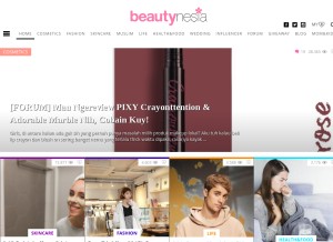 How beautynesia.id looks like on a tablet such as an iPad.