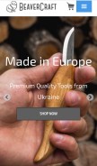 How beavercrafttools.com looks like on a mobile device such as an iPhone.