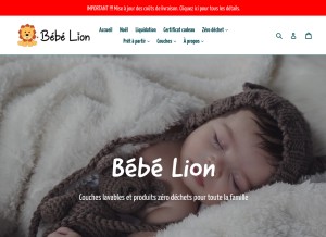 How bebelion.ca looks like on a tablet such as an iPad.