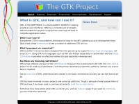 Desktop screenshot for gtk.org