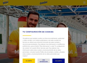 How becasvamos.es looks like on a tablet such as an iPad.