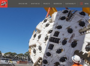 How bechtel.com looks like on a tablet such as an iPad.