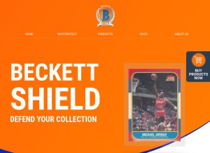 How beckettshield.com looks like on a tablet such as an iPad.