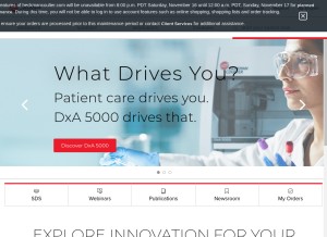How beckmancoulter.com looks like on a tablet such as an iPad.