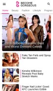 How becomegorgeous.com looks like on a mobile device such as an iPhone.