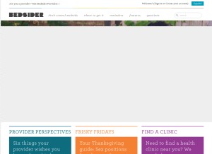 How bedsider.org looks like on a tablet such as an iPad.