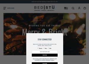 How bedstu.com looks like on a tablet such as an iPad.