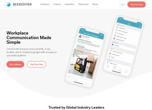 How beekeeper.io looks like on a tablet such as an iPad.
