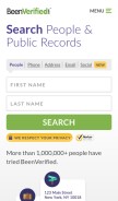 How beenverified.com looks like on a mobile device such as an iPhone.