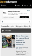 How beeradvocate.com looks like on a mobile device such as an iPhone.