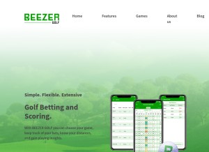How beezergolf.com looks like on a tablet such as an iPad.