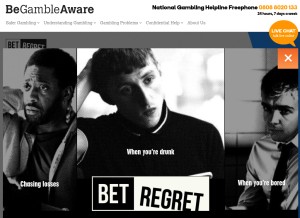 How begambleaware.org looks like on a tablet such as an iPad.