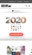 How behr.com looks like on a mobile device such as an iPhone.