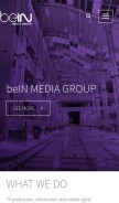 How beinmediagroup.com looks like on a mobile device such as an iPhone.