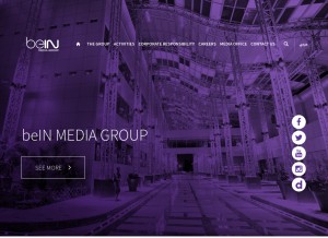 How beinmediagroup.com looks like on a tablet such as an iPad.