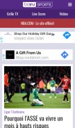 How beinsports.com looks like on a mobile device such as an iPhone.
